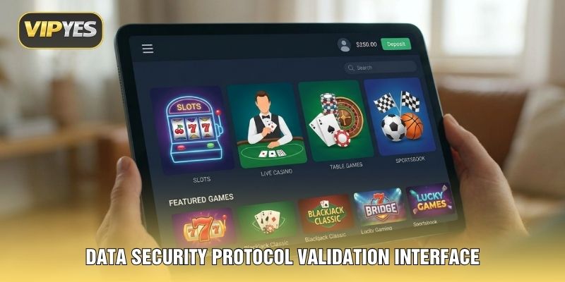 Data security protocol validation interface