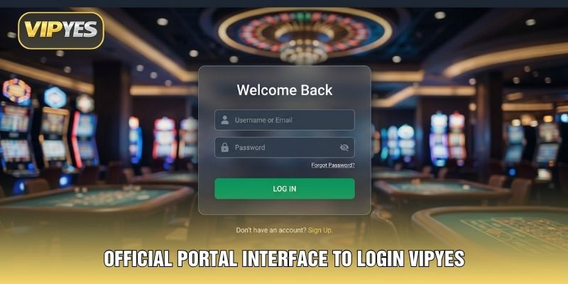 Official portal interface to login VIPYES Official portal interface to login VIPYES