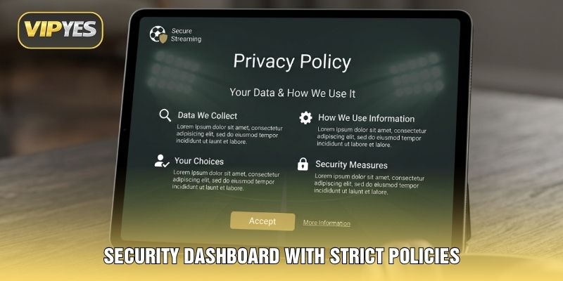 Security dashboard with strict policies Security dashboard with strict policies
