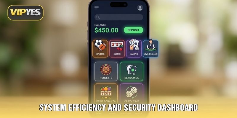 System efficiency and security dashboard