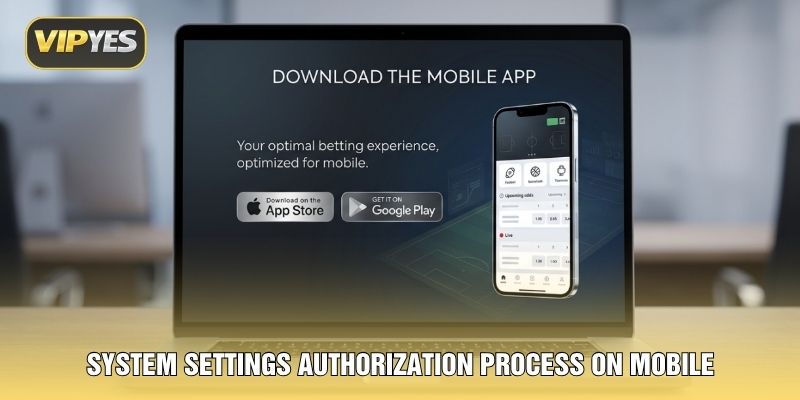 System settings authorization process on mobile System settings authorization process on mobile